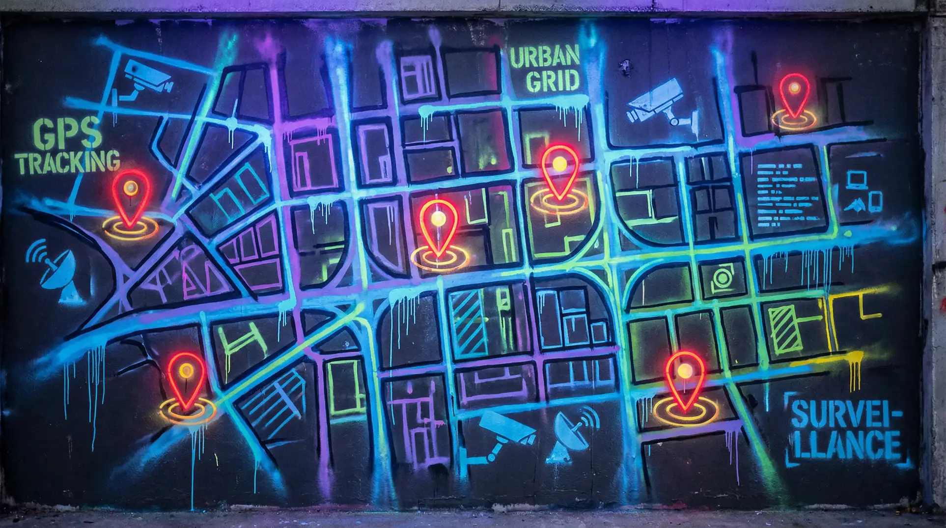 忍冬艳蔷薇电视剧全集 狗仔追踪地图 - 城市涂鸦风格